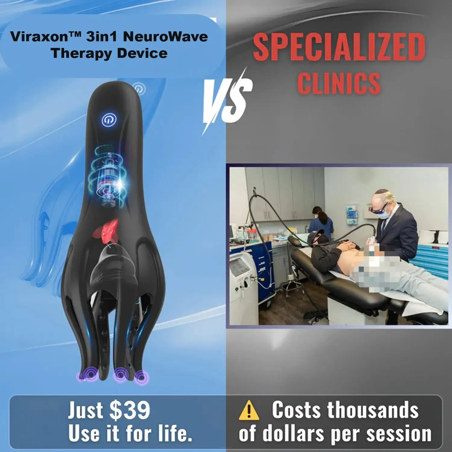 ❄️ Early Christmas Sale 70% OFF 💪 Viraxon™ 3in1 NeuroWave Therapy Device